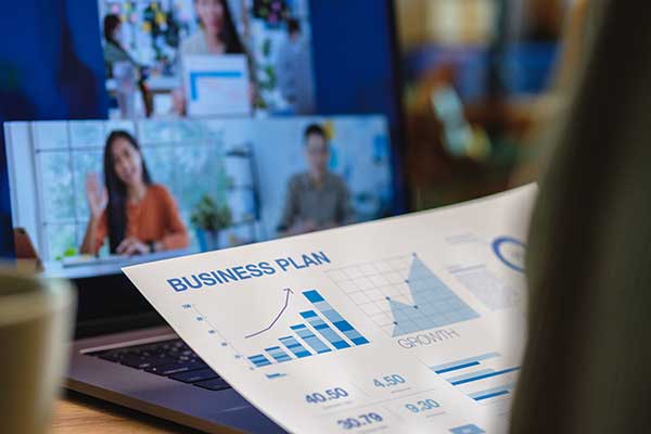 Team reviewing documents